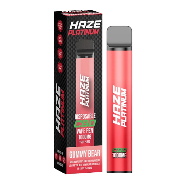 Haze Platinum Bar Disposable CBD Vape Pen 1000mg 1500 puffs