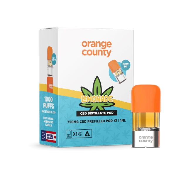 Orange County CBD Distillate Prefilled POD 1pcs 750mg 1ml
