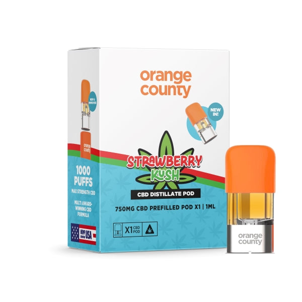 Orange County CBD Distillate Prefilled POD 1pcs 750mg 1ml