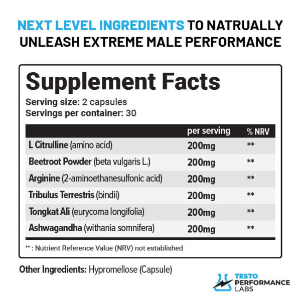 Testo Performance Labs Capsules High Strength 60pcs