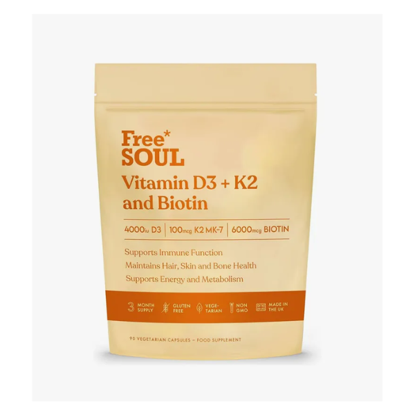 Free Soul Vitamin D3 + K2 and Biotin Capsules
