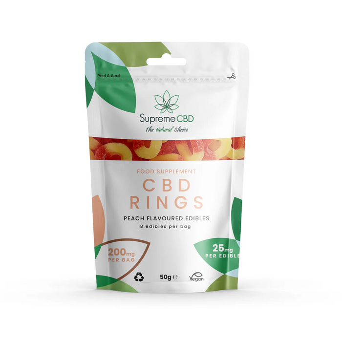 Supreme CBD Gummy Peach Rings