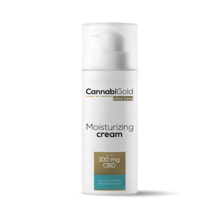 CannabiGold Ultra Care Moisturising Cream Dry and Sensitive Skin Prone to Atopy 50ml 100mg