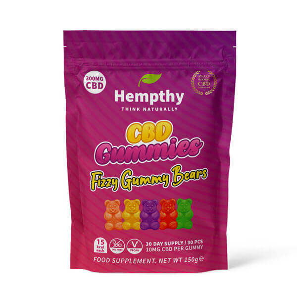 Hempthy CBD Gummies Fizzy Gummy Bears 300mg 30pcs