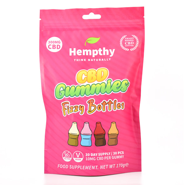 Hempthy CBD Gummies Fizzy Bottles 300mg 30pcs