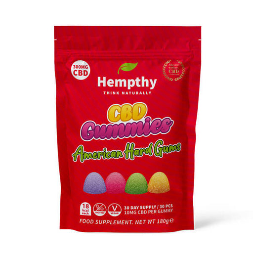 Hempthy CBD Gummies American Hard Gums 300mg 30pcs