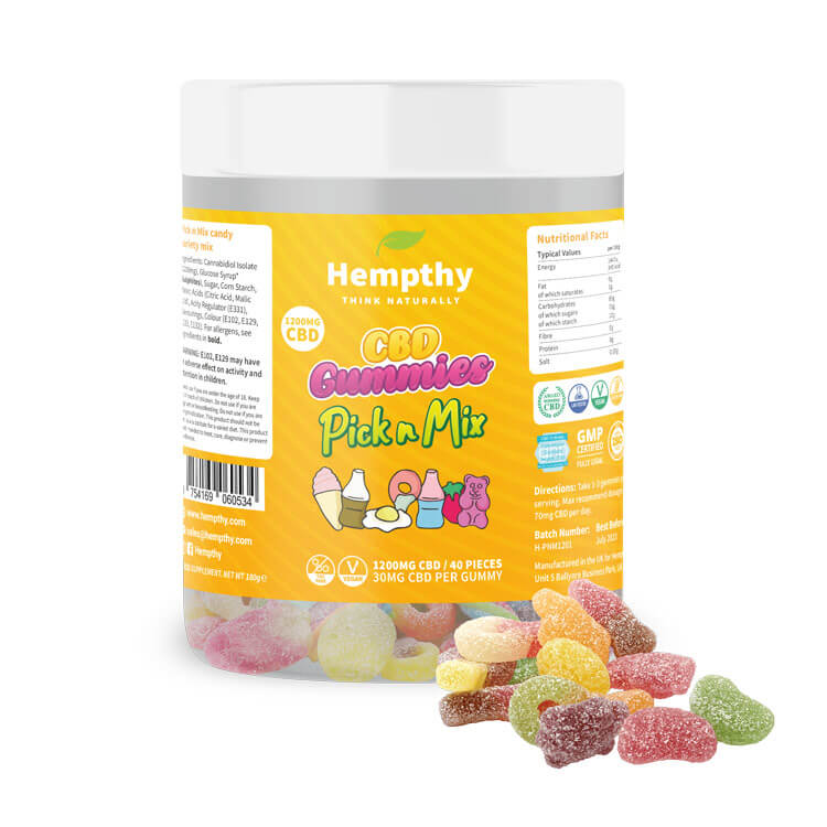 Hempthy CBD Gummies Pick n Mix 1200mg 40pcs