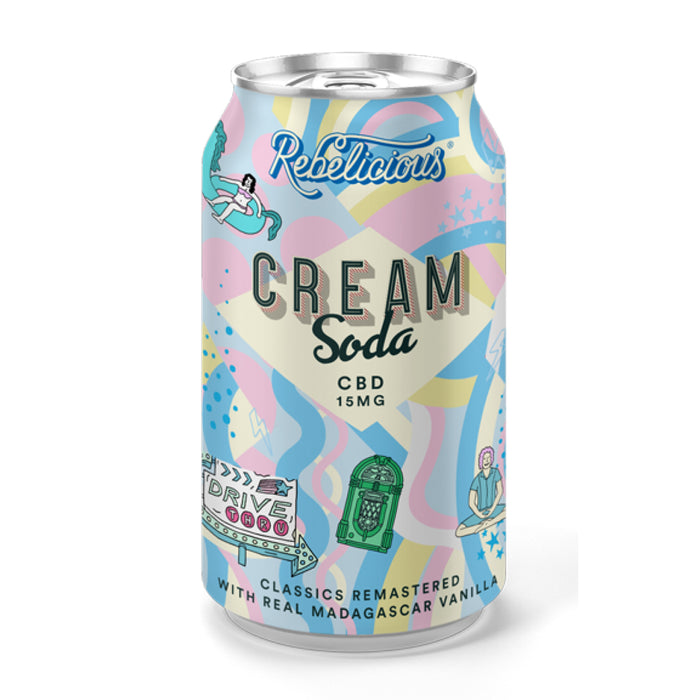 Rebelicious Drink Cream Soda 15mg 330ml