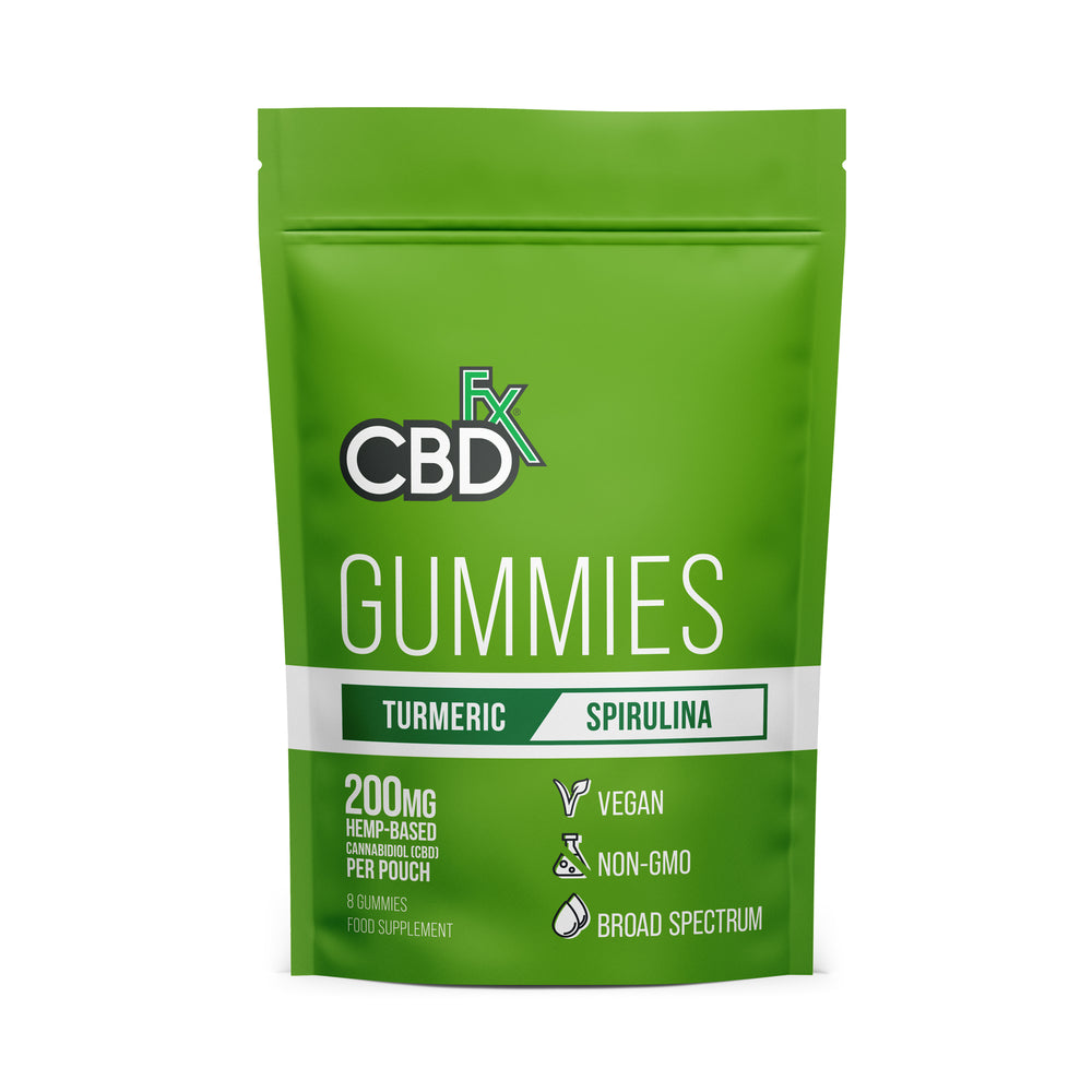 CBD +FX Gummies Turmeric Spirulina 200mg 8 gummies